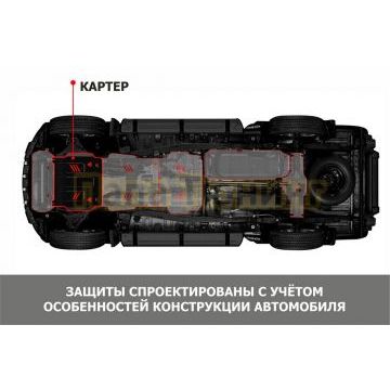 Защита картера + комплект крепежа АвтоБРОНЯ Сталь для Changan CS55 Plus;2022-;1.5;FWD;РКПП;Changan Uni-S;2024-;1.5;FWD;РКПП