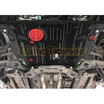 Защита картера + КПП + комплект крепежа Автоброня Сталь для Changan CS35 Plus;2022-;1.4;FWD;РКПП