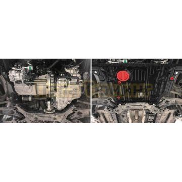 Защита картера + КПП + комплект крепежа Автоброня Сталь для Changan CS35 Plus;2022-;1.4;FWD;РКПП