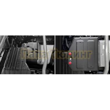 Защита топливного бака+ комплект крепежа АвтоБРОНЯ Сталь для Changan CS55 Plus V - 1.5 Робот передний 2022-. Changan Uni-S V - 1.5 Робот передний 2024-