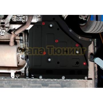 Защита передней кромки АКБ + комплект крепежа АвтоБРОНЯ Сталь для Voyah Free гибрид АКПП полный 2023-