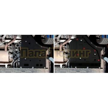 Защита передней кромки АКБ + комплект крепежа АвтоБРОНЯ Сталь для Voyah Free гибрид АКПП полный 2023-