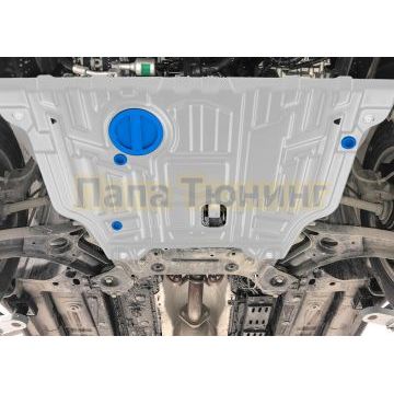 Защита картера + КПП + комплект крепежа RIVAL Алюминий для Changan CS35 Plus;2022-;1.4;FWD;РКПП