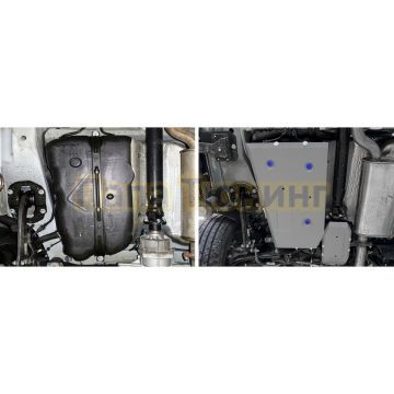 Защита топливного бака + комплект крепежа Rival Алюминий для EXEED VX;2021-2024;2 0;4WD;РКПП