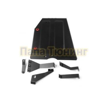 Защита топливного бака + комплект крепежа АвтоБРОНЯ Сталь для EXEED TXL;2021-2024;1 6;4WD;РКПП