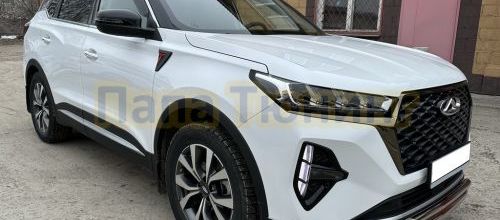 НОВИНКА! Защита бампера и пороги для Chery Tiggo 7 Pro Max 2022-!