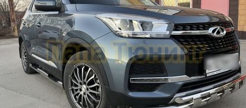 НОВИНКА! Пороги, подножки и защита бампера для Chery Tiggo 4 Pro 2023-!