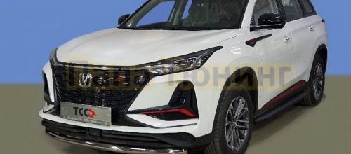 НОВИНКА! Пороги, подножки, защиты картера и накладки на пороги для Changan CS75 Plus 2023-!