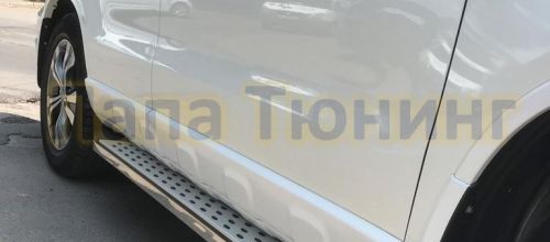 Пороги алюминиевые Rival BMW-Style для Honda CR-V 