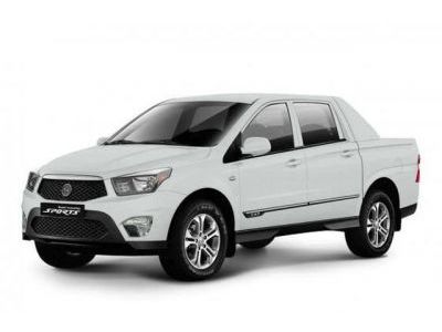 Дефлекторы капота и окон ( ветровики) SsangYong Actyon Sports