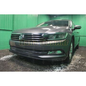 Защита радиатора Volkswagen Passat B8 1.8 / 2.0 2014- (3 части) black