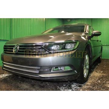 Защита радиатора Volkswagen Passat B8 1.8 / 2.0 2014- (3 части) chrome