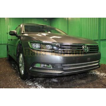 Защита радиатора Volkswagen Passat B8 1.8 / 2.0 2014- (3 части) chrome