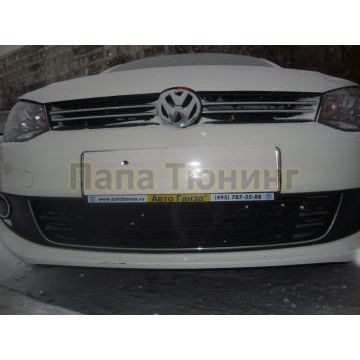 Защита радиатора Volkswagen Polo хэтчбек 2010-2014 black