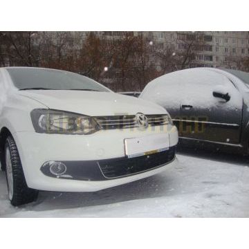 Защита радиатора Volkswagen Polo хэтчбек 2010-2014 black