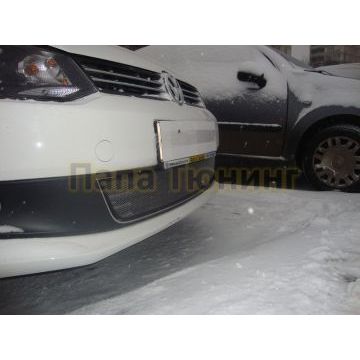 Защита радиатора Volkswagen Polo седан 2010-2014 black