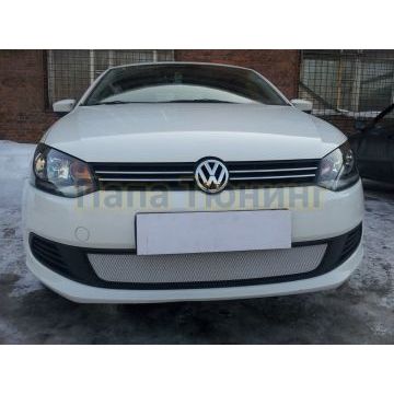 Защита радиатора Volkswagen Polo хэтчбек 2010-2014 chrome