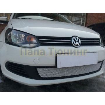 Защита радиатора Volkswagen Polo хэтчбек 2010-2014 chrome