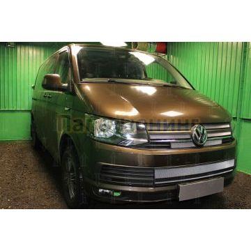 Защита радиатора Volkswagen T6 (Multivan,Caravelle) 2015- (2 части) chrome низ
