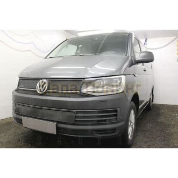 Защита радиатора Volkswagen T6 (Transporter,Multivan,Caravelle), (TrendLine) 2015- black низ