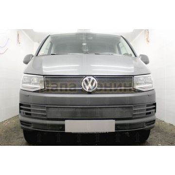 Защита радиатора Volkswagen T6 (Transporter,Multivan,Caravelle), (TrendLine) 2015- black низ