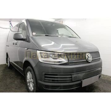 Защита радиатора Volkswagen T6 (Transporter,Multivan,Caravelle), (TrendLine) 2015- black низ