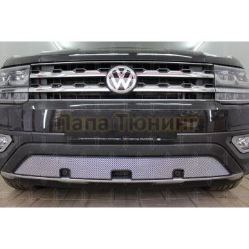 Защита радиатора Volkswagen Teramont 2017- chrome низ с парктроником