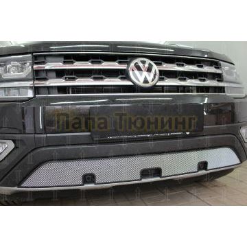 Защита радиатора Volkswagen Teramont 2017- chrome низ с парктроником
