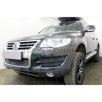 Защита радиатора Volkswagen Touareg I 2007-2010 боковая часть (4 части) black