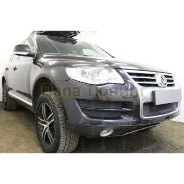Защита радиатора Volkswagen Touareg I 2007-2010 боковая часть (4 части) black