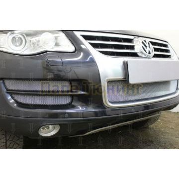 Защита радиатора Volkswagen Touareg I 2007-2010 боковая часть (4 части) chrome