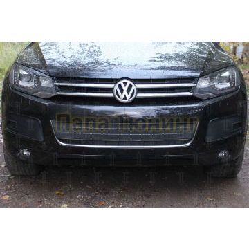Защита радиатора Volkswagen Touareg II 2010-2014 центральная black