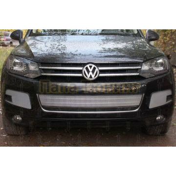 Защита радиатора Volkswagen Touareg II 2010-2014 центральная chrome