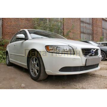 Защита радиатора Volvo S40 II (рестайлинг) 2007-2012 black низ
