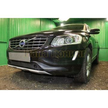 Защита радиатора Volvo XC60 2017- black низ с парктроником