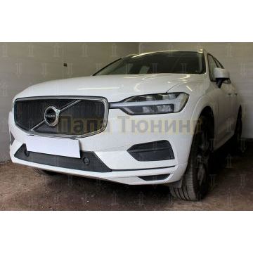 Защита радиатора Volvo XC60 2017- (Momentum) (2 части) black верх