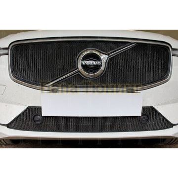 Защита радиатора Volvo XC60 2017- (Momentum) (2 части) black верх