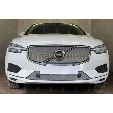 Защита радиатора Volvo XC60 2017- (Momentum) (2 части) chrome верх