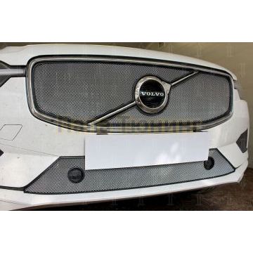Защита радиатора Volvo XC60 2017- (Momentum) (2 части) chrome верх