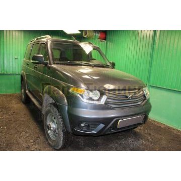 Защита радиатора УАЗ Патриот (рестайлинг 2) 2014-2016 (5 частeй) chrome