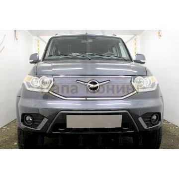 Защита радиатора Уаз Патриот (рестайлинг 3) 2016- chrome