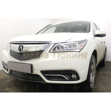 Защита радиатора Acura MDX III 2014- black низ PREMIUM