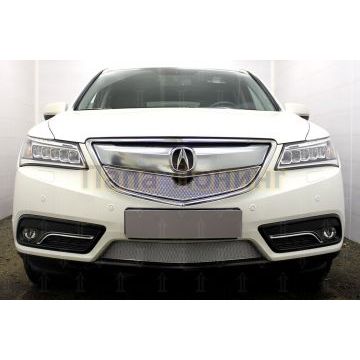 Защита радиатора Acura MDX III 2014- chrome низ PREMIUM