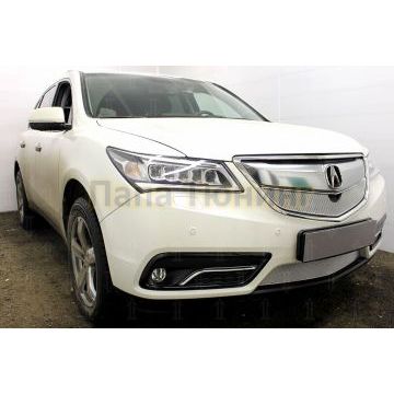 Защита радиатора Acura MDX III 2014- chrome низ PREMIUM