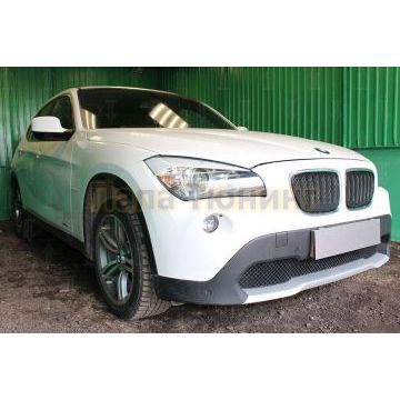 Защита радиатора BMW X1 I E84 2009-2012 (3D) black PREMIUM