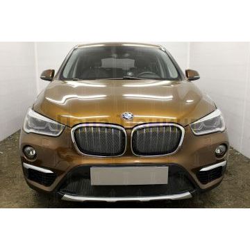 Защита радиатора BMW X1 II F48 2015- black низ PREMIUM