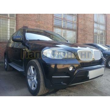 Защита радиатора BMW X5 E70 2006-2013 / BMW X6 2008-2014- (3D) chrome PREMIUM