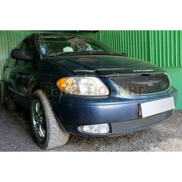 Защита радиатора Chrysler Voyager IV 2001-2004 black низ PREMIUM