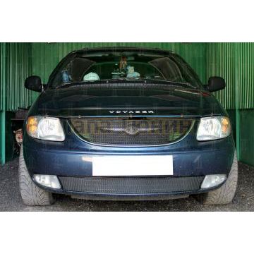 Защита радиатора Chrysler Voyager IV 2001-2004 black низ PREMIUM