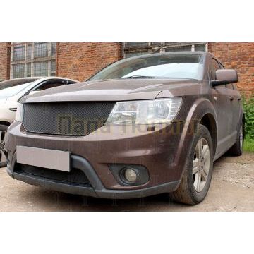 Защита радиатора Fiat Freemont 2013- black низ PREMIUM